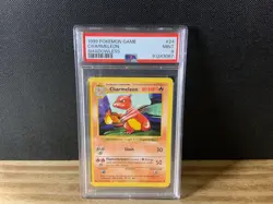 1999 POKEMON GAME WOTC ENGLISH SHADOWLESS #24 CHARMELEON PSA 9 MINT - Image 1