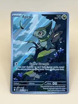 Pokemon ~ Axew ~ Illustration Rare Holo 145/086 Scarlet & Violet Black Bolt : NM - Image 1
