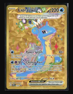 Lapras ex SVP 164 Pokemon TCG Scarlet & Violet Promo Black Star Holo NM - Image 1