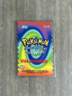 1999 Topps Pokemon Movie Edition Blastoise 9/12 and Dragonair #148 Die Cut LP - Image 5