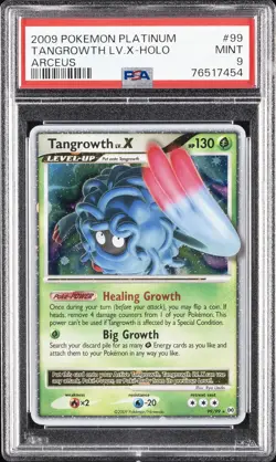 2009 POKEMON PLATINUM ARCEUS #99 TANGROWTH LV.X-HOLO PSA 9 - Image 1