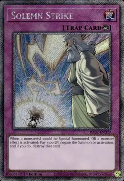 Solemn Strike - Platinum Secret Rare 1st Edition RA02-EN079 - NM - YuGiOh - Image 1