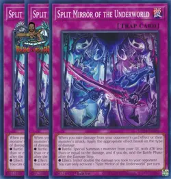 Yugioh! 3x Split Mirror of the Underworld MP24-EN386 Common 1st Ed NM - Image 1