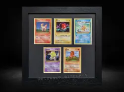 Black 5 Trading Card Frame for TCG, Pokemon, MTG, Sports Display Holder, Wooden - Image 1