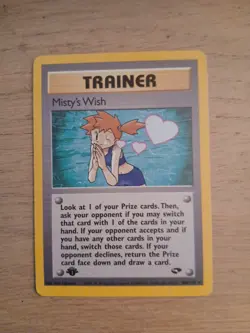 Misty’s Wish 108/132 Gym Challenge 1st Edition Pokemon Card NM - Image 1