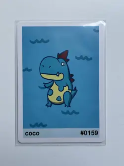 Pookiemoot Gen 2 - coco (Croconaw) - Pokemon Parody/Derpy card - Image 1