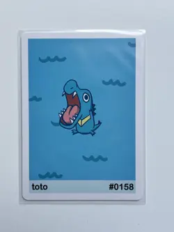 Pookiemoot Gen 2 - toto (Totodile) - Pokemon Parody/Derpy card - Image 1