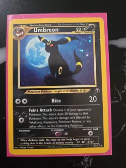 Pokemon TCG Umbreon Neo Discovery Holo Card 13/75 - Image 1