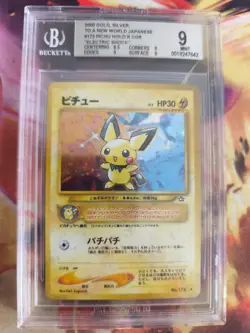 Pokemon Card Pichu Neo Genesis Holo Gsnw 1999 Rare Japanese BGS Beckett 9 - Image 2