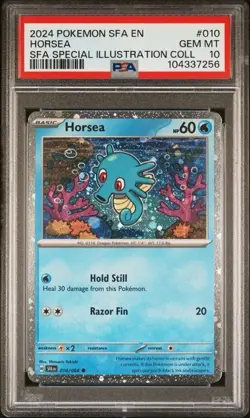 2024 PSA 10 Pokemon Horsea Shrouded Fable Special Illustrat Coll 010/064 Card - Image 1