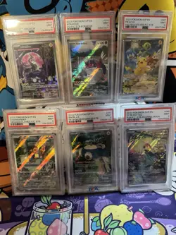 Pokemon Center Stamped Scarlet Violet ETB Promo Card Set Graded PSA 9 Slab Lot - Image 1