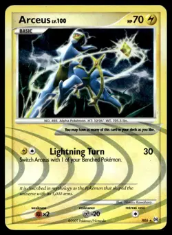 Arceus AR6 Pokemon Card Arceus Rare 70 HP Holo Moderately Played TS - Image 1