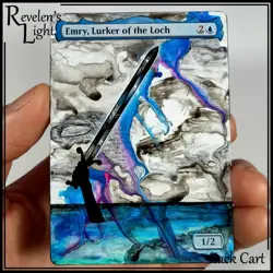 Emry, Lurker of the Loch Alter Hand Painted MTG Altered Art Magic the Gathering - Image 1