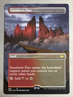 MTG / Sundown Pass / VOW / #285 / Regular (Borderless) / Rare / NM - Image 1
