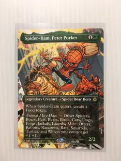MTG Spider-Ham, Peter Porker (Borderless) Marvel's Spider-Man Scene Card - Image 1