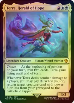 1 x Terra, Herald of Hope - Foil - Final Fantasy Commander - LP - MTG - Image 1