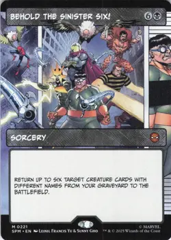 MTG Behold the Sinister Six! (Borderless) (221) | NM | Spider-Man {SPM} - Image 1