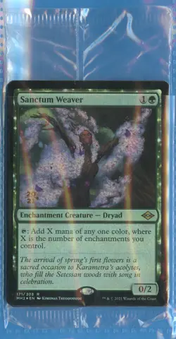 MTG: PreRelease Promo: Modern Horizons 2: Sanctum Weaver: FOIL: SEALED - Image 1