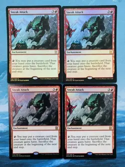 MTG Foil Deception Card Set 4 Pieces Playable Used No Major Damage - Image 1