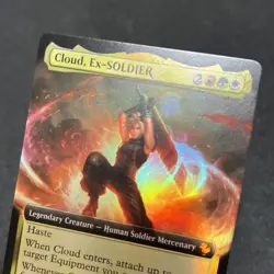 Final Fantasy MTG Cloud Ex Soldier Foil Extended Art Japanese Version - Image 1