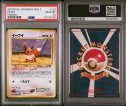 Pokemon Cards: Japanese Neo 2 Promo: Eevee 133 PSA 10 - Image 3