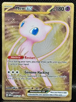 Pokemon TCG Mew EX Metal Gold NM 205/165 Scarlet & Violet 151 Promo Card - Image 1