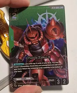 GUNDAM CARD GAME CHAR'S ZAKU II ST03-006 - LR+ Alt Art ENGLISH - Image 1