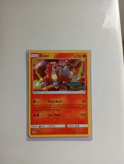 Entei SM219 Cosmic Eclipse Black Star Promo Pokemon Card Staff - Image 4