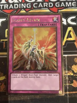 Yu-Gi-Oh! Icarus Attack Trap Card X1 1st Edition NM GOLD RARE - Image 1
