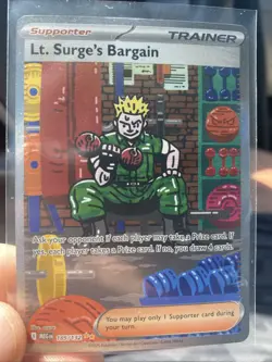 Lt. Surge’s Bargain Mega Evolution Special Illustration Rare Pokemon Card - Image 3