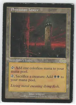 Magic The Gathering MTG Phyrexian Tower Urzas Saga Legendary Land Rare Card #322 - Image 1