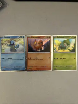 Pokemon 151 Poster Collection Promo 3 Card Set NM Bulbasaur Squirtle Charmander - Image 1