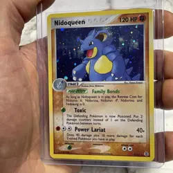 Pokemon NIDOQUEEN 9/112 POKEMON FIRE RED & LEAF GREEN HOLO RARE NM/MT SWIRL CARD - Image 2