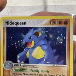 Pokemon NIDOQUEEN 9/112 POKEMON FIRE RED & LEAF GREEN HOLO RARE NM/MT SWIRL CARD - Image 3