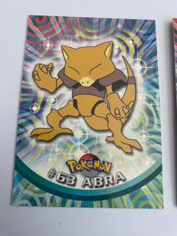 Lot of 3 Vintage Topps Pokemon Cards Abra Kadabra Alakazam Evolution Set - Image 2