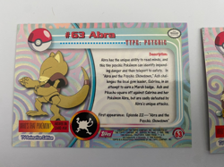 Lot of 3 Vintage Topps Pokemon Cards Abra Kadabra Alakazam Evolution Set - Image 5