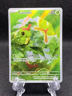 Pokemon TCG Caterpie 172/165 Scarlet & Violet 151 Holo Illustration Rare Card - Image 1