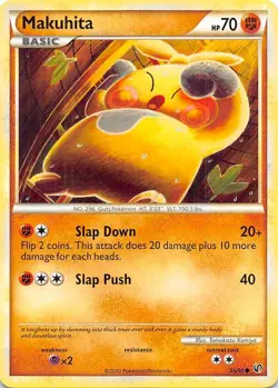 MAKUHITA 55/90 - Non Holo - common - Undaunted - 2010 Pokemon CARD - NM - Image 1