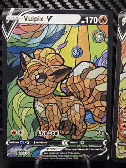 Vulpix & Ninetales CUSTOM Stained Glass Holo Cards -Dissplay Only - Image 3