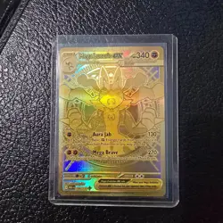 Mega Lucario EX 188/132 Gold SUPER RARE Mega Evolution Pokemon Card - Image 4