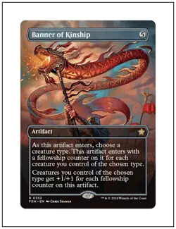 1x Banner of Kinship, Borderless Art, Magic the Gathering MTG NM - Image 1