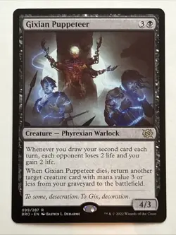 MTG The Brothers' War Gixian Puppeteer 099/287 NM Rare - Image 1