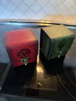 Leather storage MTG deck box, handmade commander deck box, Mtg Custom deck box - Image 1