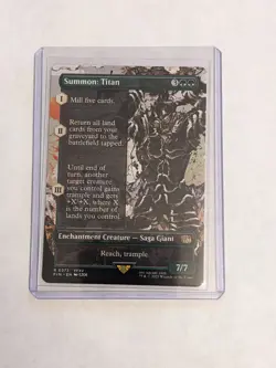 Summon: Titan (Borderless) NM Rare Final Fantasy FIN MTG Magic the Gathering - Image 1