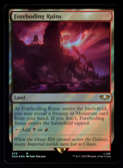 Foreboding Ruins 279 Rare Surge Foil Warhammer 40K MTG Near Mint - Image 1
