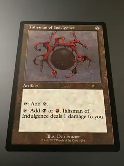 MTG Secret Lair #1054 Talisman of Indulgence Retro Frame - Image 1
