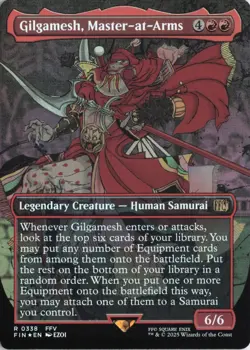 MTG Gilgamesh, Master-at-Arms (Borderless FOIL) NM Final Fantasy FIN Rare #338 - Image 1