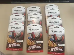 Magic The Gathering SPIDERMAN 10 Play Booster packs Lot - Image 1