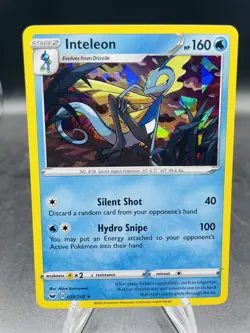 Pokemon Inteleon 059/202 Sword & Shield Cracked Ice Holo Rare Promo NM - Image 1