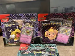 Pokemon TCG Paldean Fates Sticker Collection 3 Pack Blister Lot of 3 Full Set! - Image 2